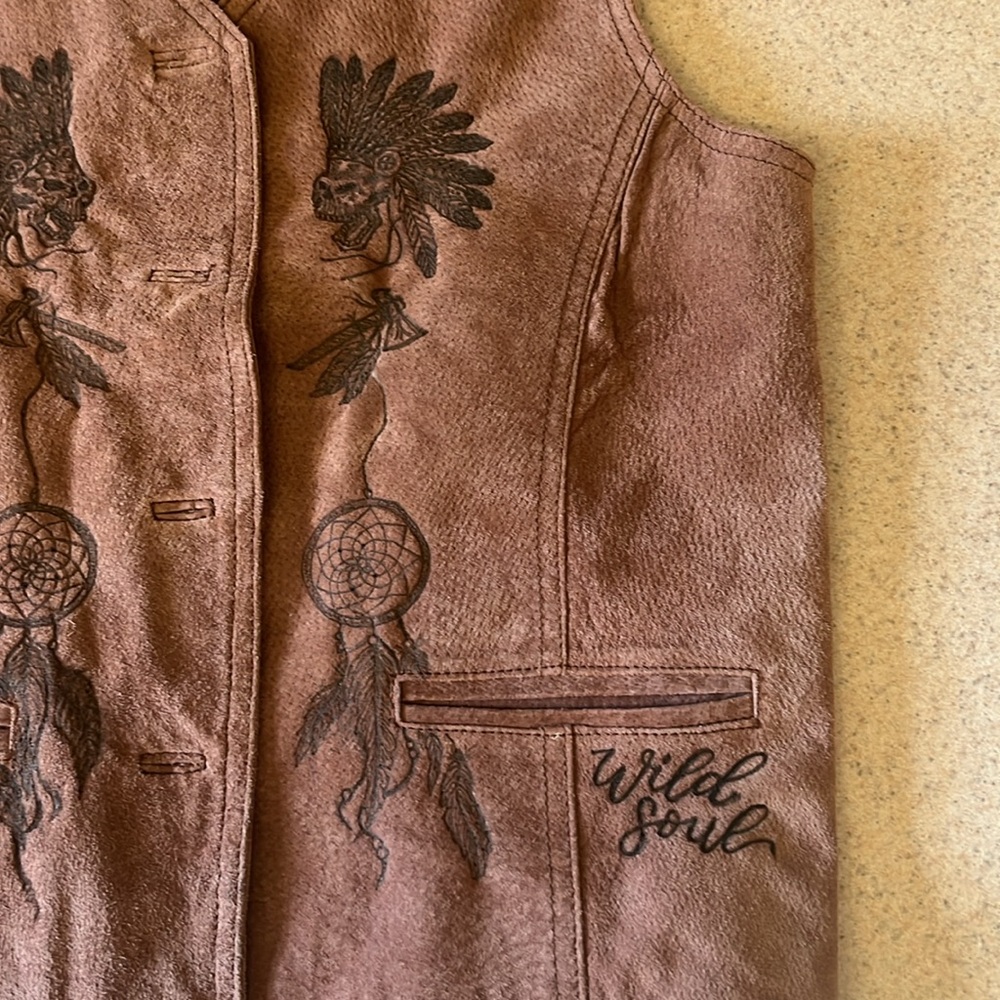 Repurposed boho vest